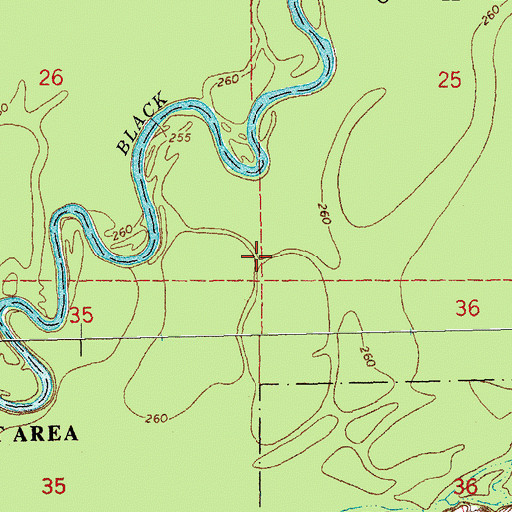 Topographic Map of Maple Slough, AR