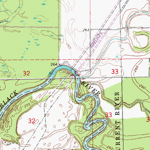 Topographic Map of Old Skaggs Ferry (historical), AR