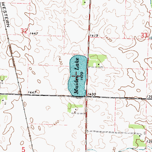 Topographic Map of Maiden Lake, MN