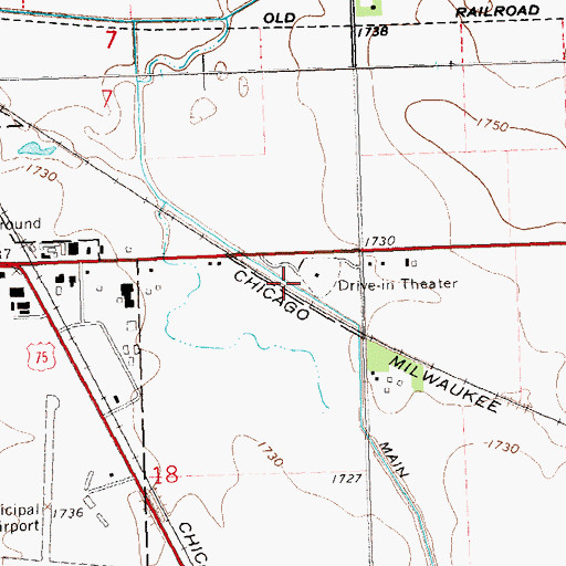 Topographic Map of Main Ditch, MN