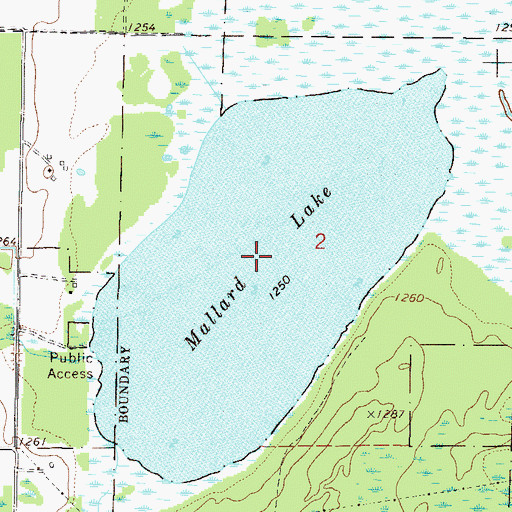 Topographic Map of Mallard Lake, MN