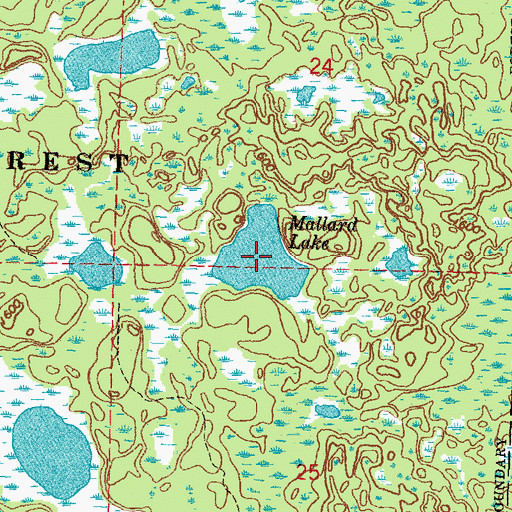 Topographic Map of Mallard Lake, MN