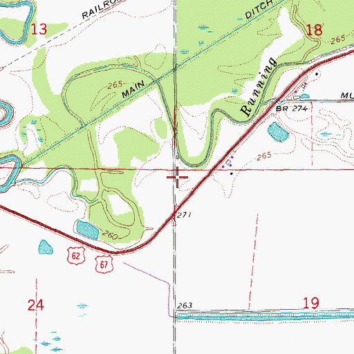 Topographic Map of Pleasant View School (historical), AR
