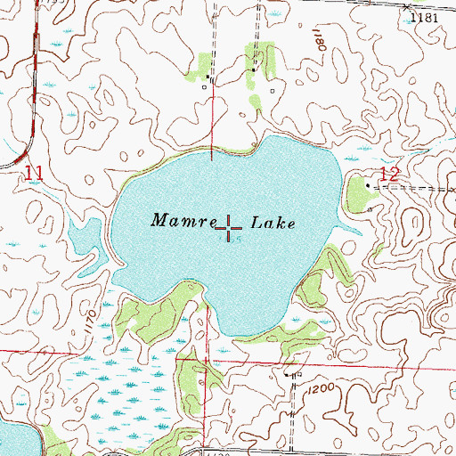 Topographic Map of Mamre Lake, MN