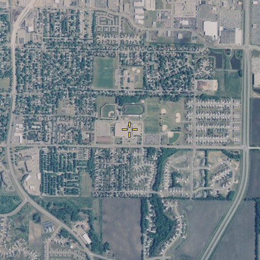 Aerial/Satellite Image of Mankato East High School, MN