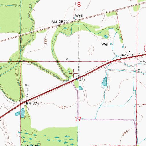 Topographic Map of Running Lake School (historical), AR