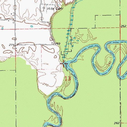 Topographic Map of Shavers Eddy, AR