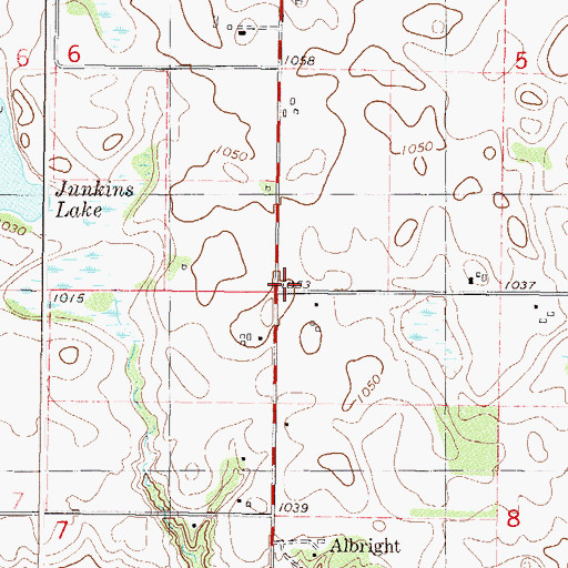 Topographic Map of Maple Grove School, MN