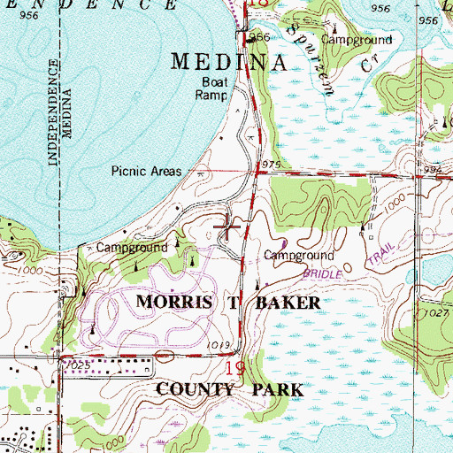 Topographic Map of Maple Hill Park, MN