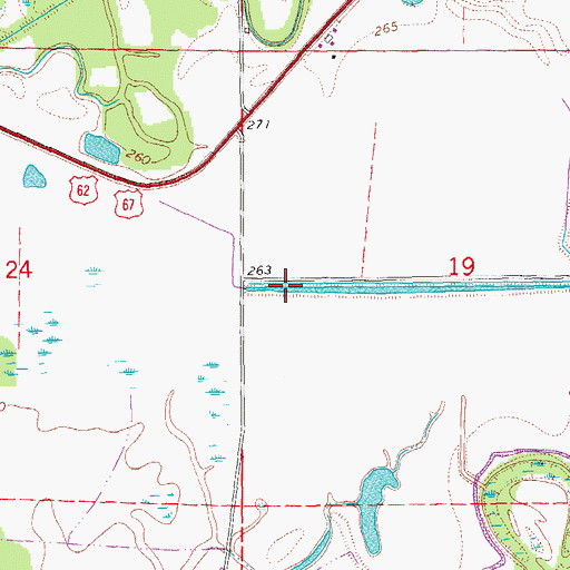 Topographic Map of Throgmortan Slough (historical), AR