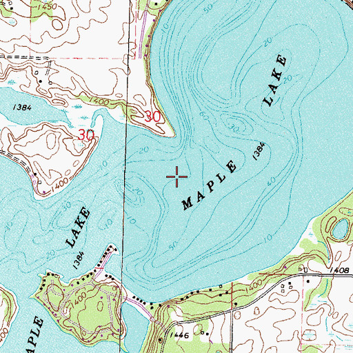 Topographic Map of Maple Lake, MN