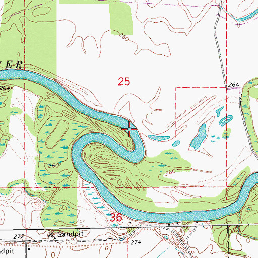 Topographic Map of Twin Eddies, AR