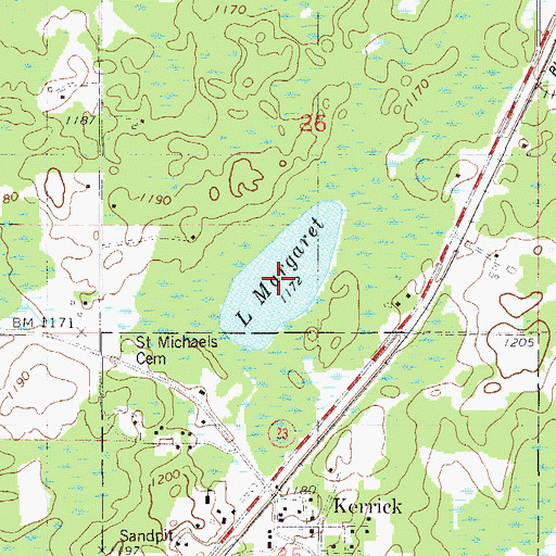 Topographic Map of Lake Margaret, MN