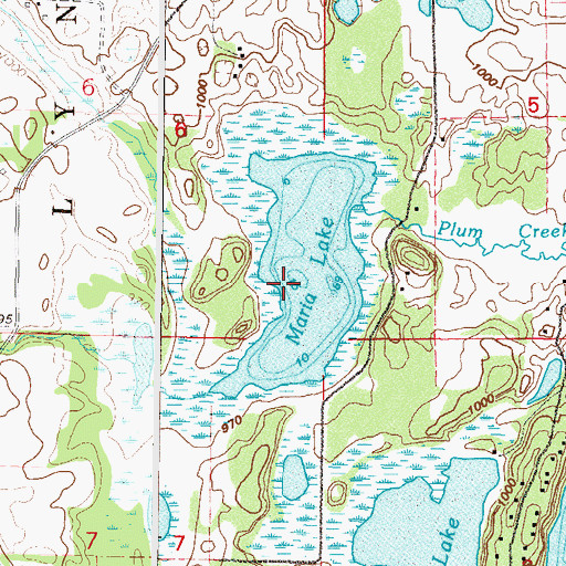 Topographic Map of Maria Lake, MN