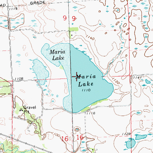 Topographic Map of Maria Lake, MN