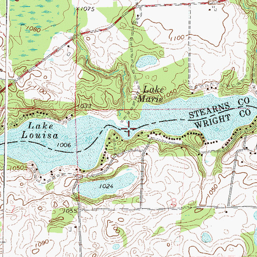 Topographic Map of Lake Marie, MN