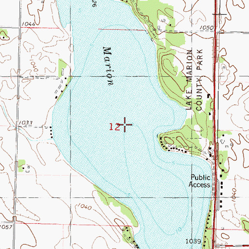 Topographic Map of Lake Marion, MN