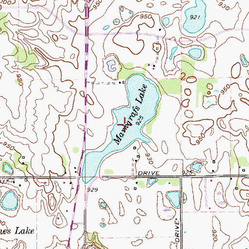 Topographic Map of Markgrafs Lake, MN