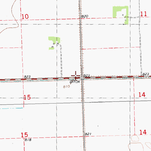 Topographic Map of Markwell School, MN