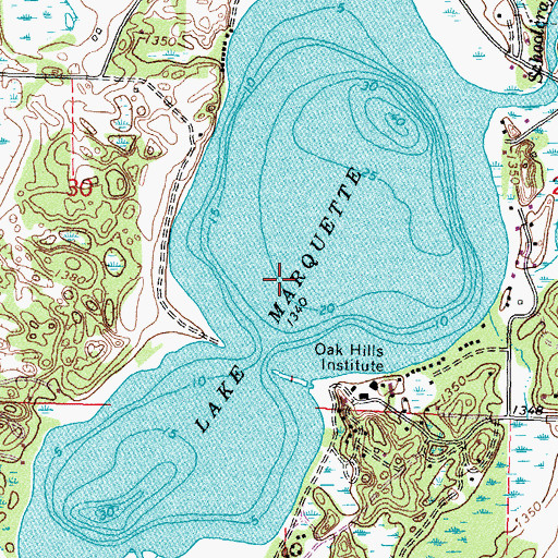 Topographic Map of Lake Marquette, MN