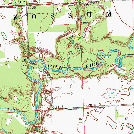 Topographic Map of Marsh Creek, MN
