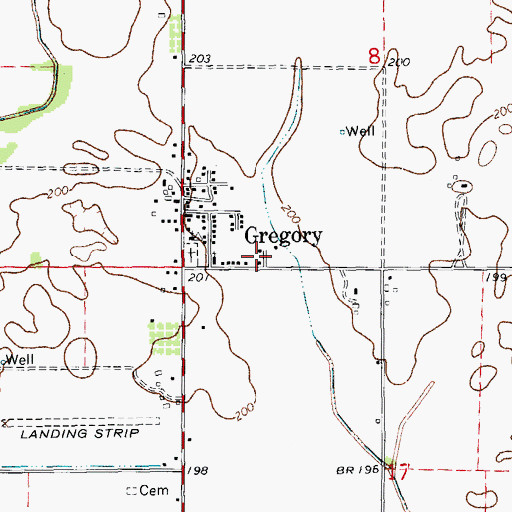 Topographic Map of Gregory Training School (historical), AR