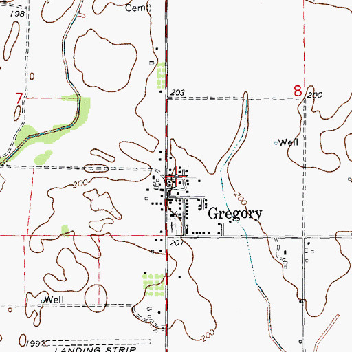 Topographic Map of Guildfield Baptist Church (historical), AR