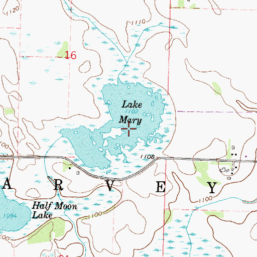 Topographic Map of Lake Mary, MN
