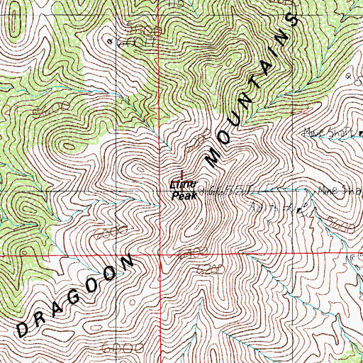 Topographic Map of Lime Peak, AZ