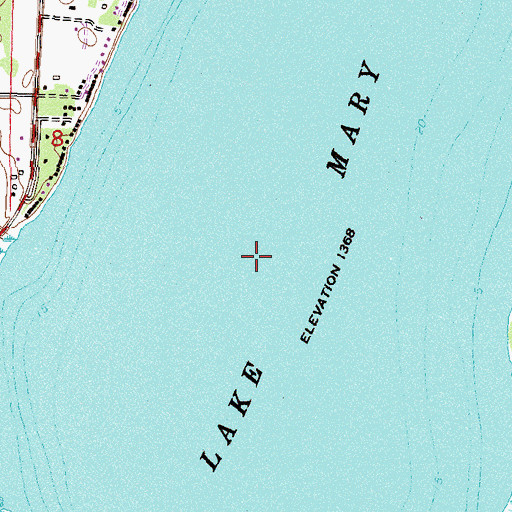 Topographic Map of Lake Mary, MN