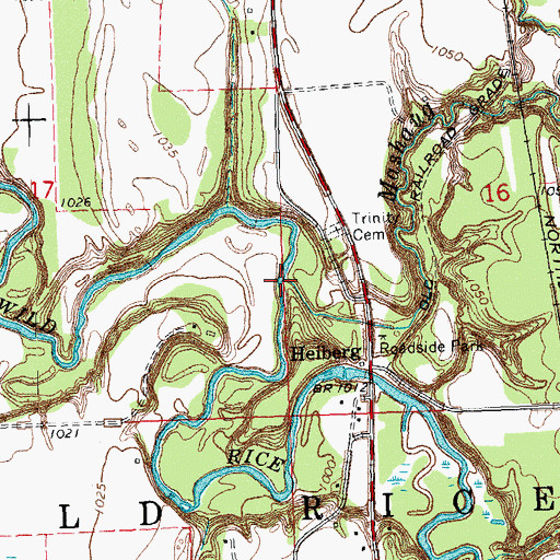 Topographic Map of Mashaug Creek, MN