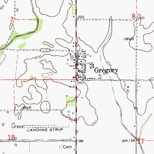 Topographic Map of Old Point Church (historical), AR