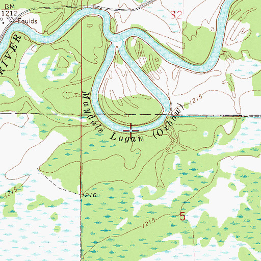 Topographic Map of Maydole Logan, MN