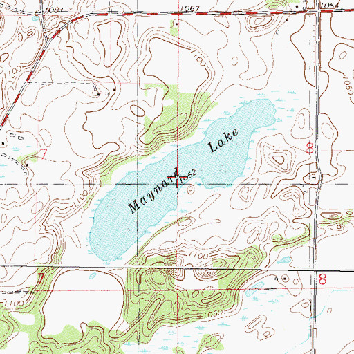 Topographic Map of Maynard Lake, MN