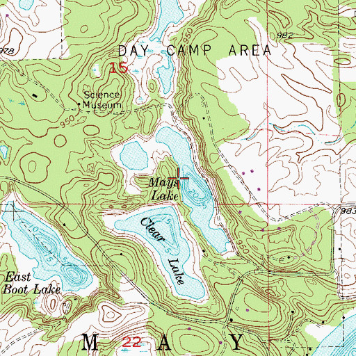 Topographic Map of Mays Lake, MN