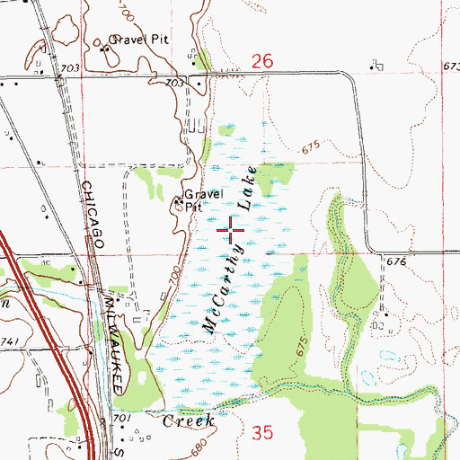 Topographic Map of McCarthy Lake, MN