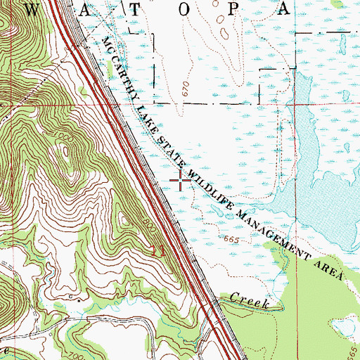 Topographic Map of McCarthy Lake State Wildlife Management Area, MN
