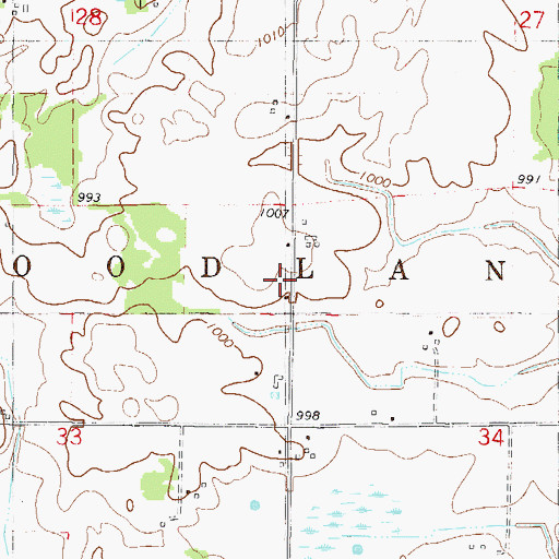 Topographic Map of McClelland School, MN