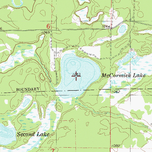 Topographic Map of McCormick Lake, MN