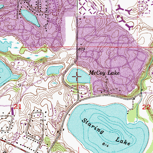 Topographic Map of McCoy Lake, MN