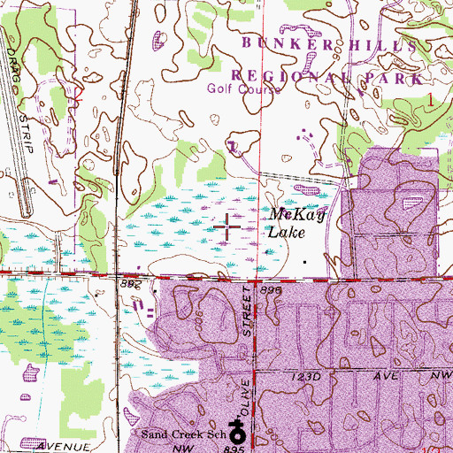 Topographic Map of McKay Lake, MN