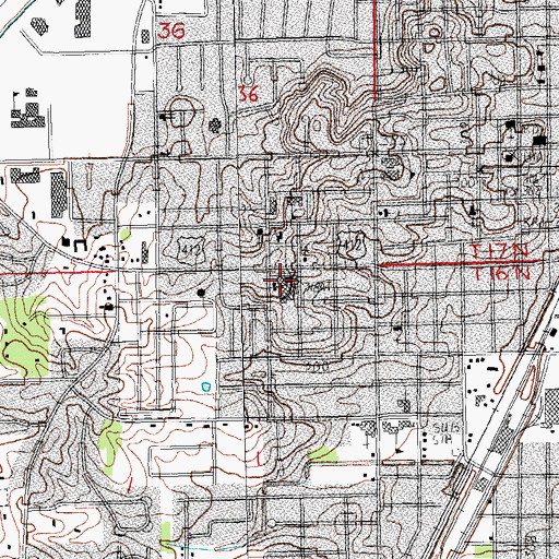 Topographic Map of Arkansas Methodist Medical Center, AR