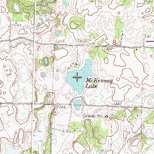 Topographic Map of McKenney Lake, MN