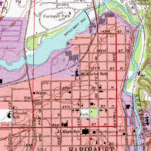 Topographic Map of McKinley Early Childhood Center, MN