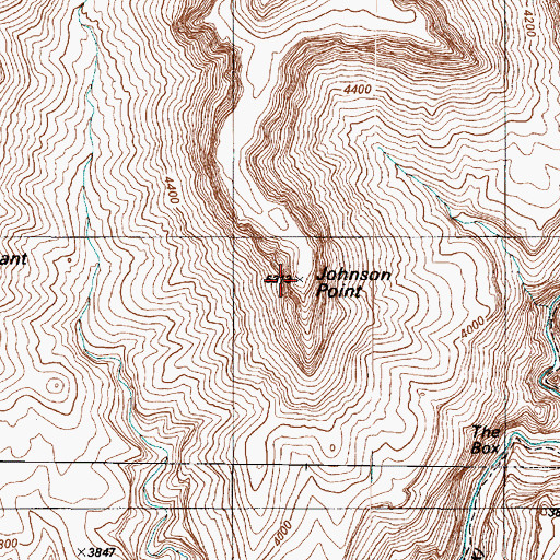Topographic Map of Johnson Point, AZ