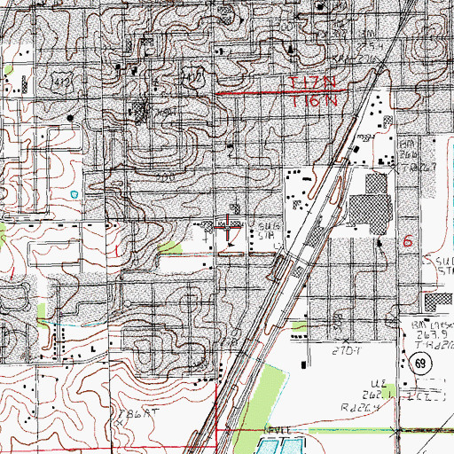 Topographic Map of Baldwin Elementary School, AR
