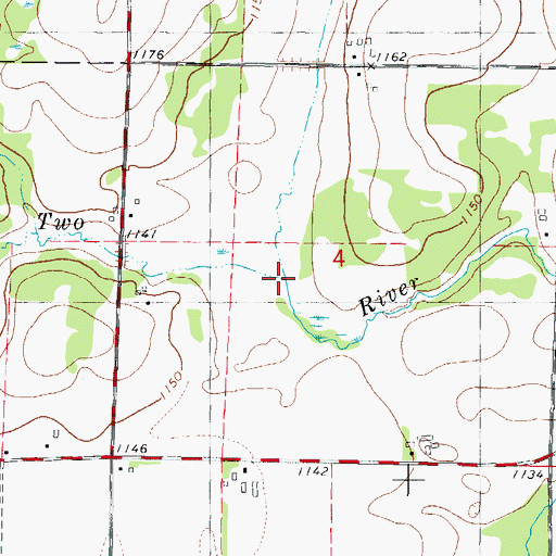 Topographic Map of Meadow Creek, MN