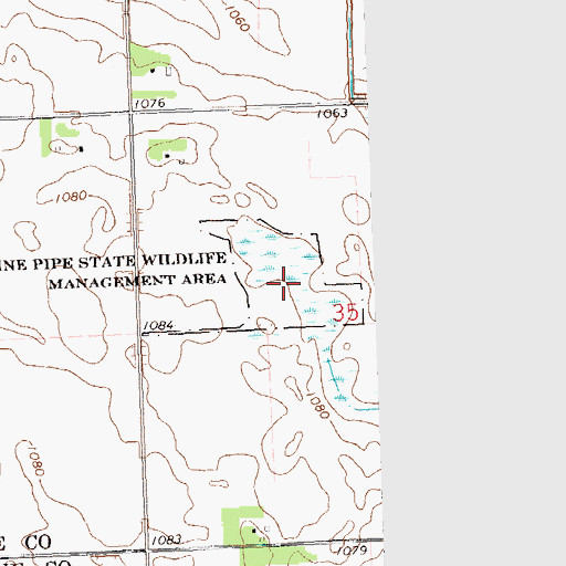 Topographic Map of Medicine Pipe State Wildlife Management Area, MN