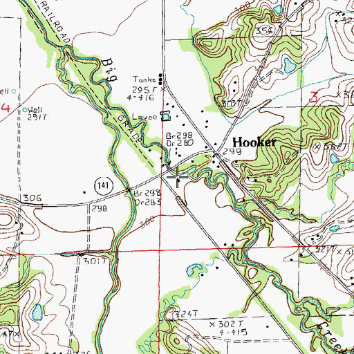 Topographic Map of Big Creek Baptist Church, AR