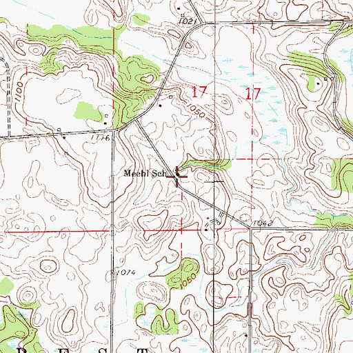 Topographic Map of Meehl School, MN